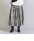 【WEB限定】チェックタフタ ギャザースカート 23FW -ウォッシャブル-