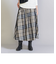 【WEB限定】チェックタフタ ギャザースカート 23FW -ウォッシャブル-