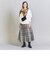 【WEB限定】チェックタフタ ギャザースカート 23FW -ウォッシャブル-