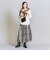 【WEB限定】チェックタフタ ギャザースカート 23FW -ウォッシャブル-