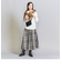 【WEB限定】チェックタフタ ギャザースカート 23FW -ウォッシャブル-