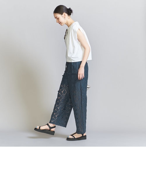 コットンナイロン レースワイドパンツ｜ビューティー＆ユース