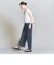 コットンナイロン レースワイドパンツ