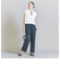 コットンナイロン レースワイドパンツ
