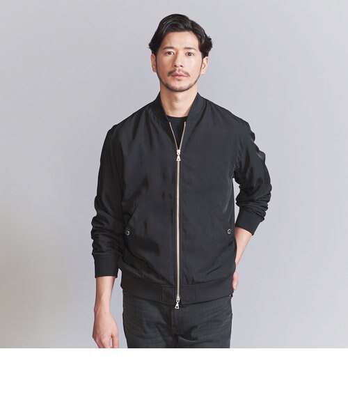 WEB限定 WARDROBE SMART】ライト ツイル MA-1 ブルゾン