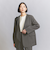 【WEB限定 Wardrobe DAILY MINIMAL】ダブルクロス カラーレスジャケット -ウォッシャブル-