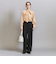 【WEB限定 Wardrobe DAILY MINIMAL】ダブルクロス タックワイドストレートパンツ -ウォッシャブル-