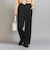 【WEB限定 Wardrobe DAILY MINIMAL】ダブルクロス タックワイドストレートパンツ -ウォッシャブル-
