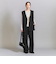 【WEB限定 Wardrobe DAILY MINIMAL】ダブルクロス タックワイドストレートパンツ -ウォッシャブル-
