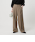 【WEB限定 Wardrobe DAILY MINIMAL】ダブルクロス タックワイドストレートパンツ -ウォッシャブル-