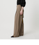 【WEB限定 Wardrobe DAILY MINIMAL】ダブルクロス タックワイドストレートパンツ -ウォッシャブル-