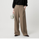 【WEB限定 Wardrobe DAILY MINIMAL】ダブルクロス タックワイドストレートパンツ -ウォッシャブル-