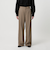 【WEB限定 Wardrobe DAILY MINIMAL】ダブルクロス タックワイドストレートパンツ -ウォッシャブル-