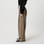 【WEB限定 Wardrobe DAILY MINIMAL】ダブルクロス タックワイドストレートパンツ -ウォッシャブル-