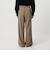 【WEB限定 Wardrobe DAILY MINIMAL】ダブルクロス タックワイドストレートパンツ -ウォッシャブル-