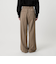 【WEB限定 Wardrobe DAILY MINIMAL】ダブルクロス タックワイドストレートパンツ -ウォッシャブル-