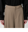 【WEB限定 Wardrobe DAILY MINIMAL】ダブルクロス タックワイドストレートパンツ -ウォッシャブル-