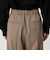 【WEB限定 Wardrobe DAILY MINIMAL】ダブルクロス タックワイドストレートパンツ -ウォッシャブル-