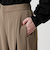 【WEB限定 Wardrobe DAILY MINIMAL】ダブルクロス タックワイドストレートパンツ -ウォッシャブル-