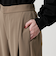 【WEB限定 Wardrobe DAILY MINIMAL】ダブルクロス タックワイドストレートパンツ -ウォッシャブル-
