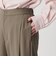 【WEB限定 Wardrobe DAILY MINIMAL】ダブルクロス タックワイドストレートパンツ ウォッシャブル