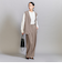 【WEB限定 Wardrobe DAILY MINIMAL】ダブルクロス タックワイドストレートパンツ -ウォッシャブル-