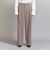 【WEB限定 Wardrobe DAILY MINIMAL】ダブルクロス タックワイドストレートパンツ -ウォッシャブル-