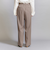 【WEB限定 Wardrobe DAILY MINIMAL】ダブルクロス タックワイドストレートパンツ -ウォッシャブル-