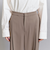 【WEB限定 Wardrobe DAILY MINIMAL】ダブルクロス タックワイドストレートパンツ -ウォッシャブル-