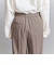 【WEB限定 Wardrobe DAILY MINIMAL】ダブルクロス タックワイドストレートパンツ -ウォッシャブル-
