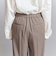 【WEB限定 Wardrobe DAILY MINIMAL】ダブルクロス タックワイドストレートパンツ -ウォッシャブル-