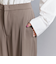 【WEB限定 Wardrobe DAILY MINIMAL】ダブルクロス タックワイドストレートパンツ -ウォッシャブル-