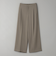 【WEB限定 Wardrobe DAILY MINIMAL】ダブルクロス タックワイドストレートパンツ -ウォッシャブル-