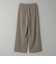 【WEB限定 Wardrobe DAILY MINIMAL】ダブルクロス タックワイドストレートパンツ -ウォッシャブル-