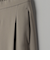 【WEB限定 Wardrobe DAILY MINIMAL】ダブルクロス タックワイドストレートパンツ -ウォッシャブル-