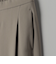 【WEB限定 Wardrobe DAILY MINIMAL】ダブルクロス タックワイドストレートパンツ -ウォッシャブル-