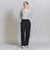 【WEB限定 Wardrobe DAILY MINIMAL】ダブルクロス タックワイドストレートパンツ -ウォッシャブル-