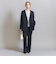 【WEB限定 Wardrobe DAILY MINIMAL】ダブルクロス タックワイドストレートパンツ -ウォッシャブル-
