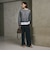 【WEB限定 Wardrobe DAILY MINIMAL】ダブルクロス タックワイドストレートパンツ ウォッシャブル