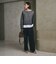 【WEB限定 Wardrobe DAILY MINIMAL】ダブルクロス タックワイドストレートパンツ ウォッシャブル