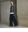 【WEB限定 Wardrobe DAILY MINIMAL】ダブルクロス タックワイドストレートパンツ ウォッシャブル