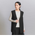 【WEB限定 Wardrobe DAILY MINIMAL】ダブルクロス リボンベルトジレ ウォッシャブル