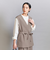 【WEB限定 Wardrobe DAILY MINIMAL】ダブルクロス リボンベルトジレ -ウォッシャブル-