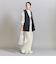 【WEB限定 Wardrobe DAILY MINIMAL】ダブルクロス リボンベルトジレ ウォッシャブル