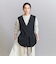 【WEB限定 Wardrobe DAILY MINIMAL】ダブルクロス リボンベルトジレ ウォッシャブル