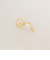 メタルリボン×パールモチーフ ピアス