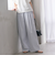コットンナイロン ワイドタックパンツ -ウォッシャブル-