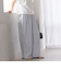 コットンナイロン ワイドタックパンツ -ウォッシャブル-