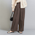 コットンナイロン ワイドタックパンツ -ウォッシャブル-