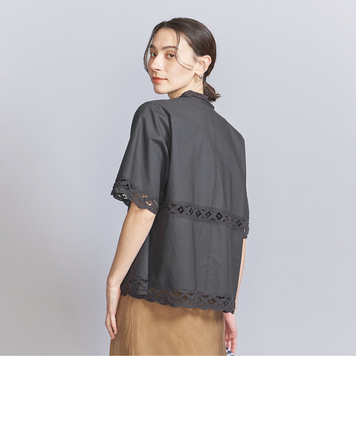 【新品】バテンレースショートスリーブシャツ　ユナイテッドアローズ BEAUTY&YOUTH UNITED ARROWS｜バテンレース ショートスリーブ